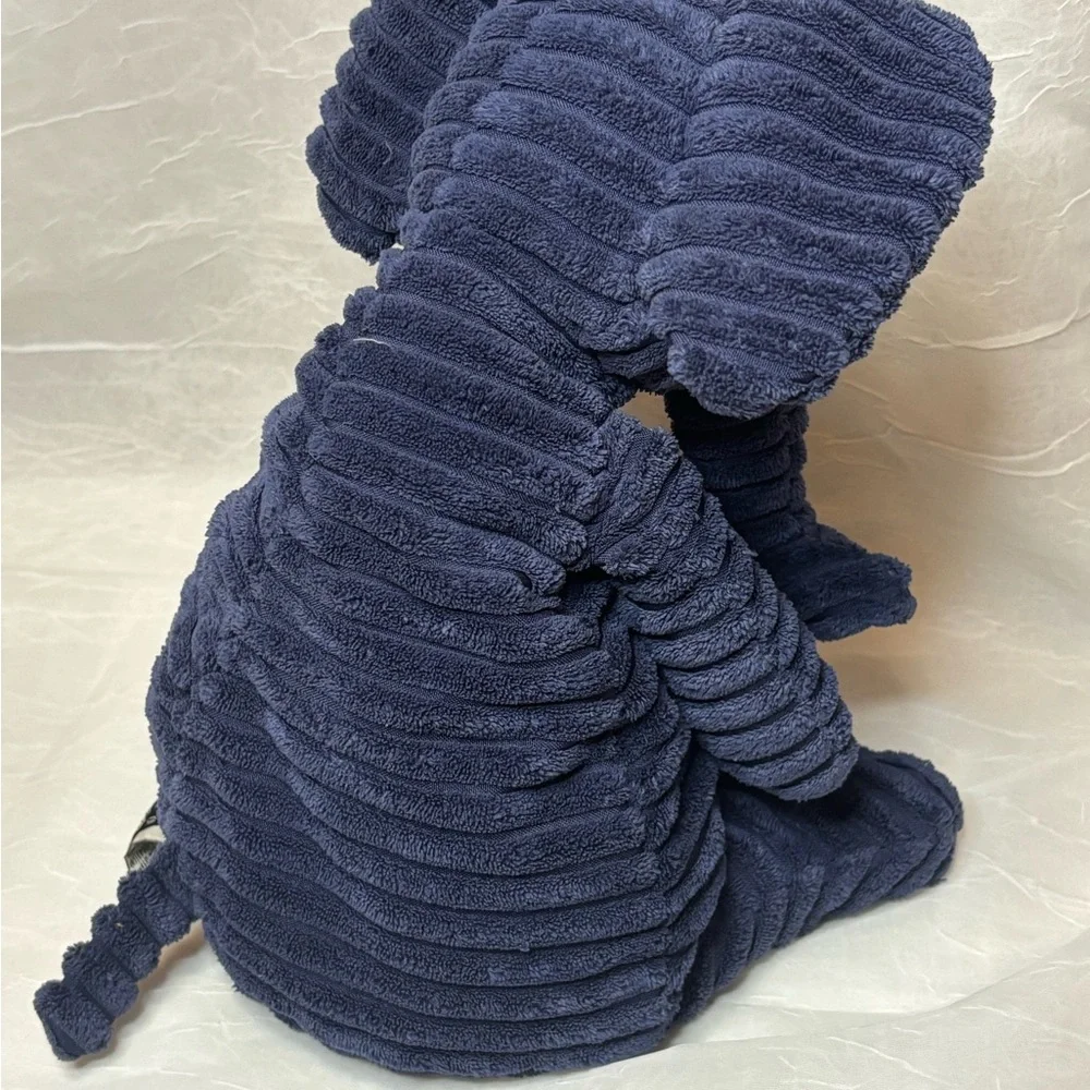 Jellycat Corduroy Navy Elephant Plush with Jellycat journal - Picture 5 of 6